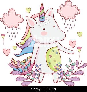 Einhorn cute Cartoon Stock Vektor