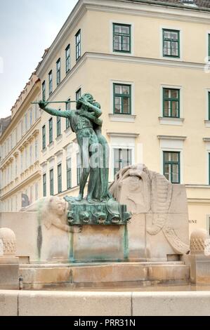 Wien, Mozartbrunnen Stockfoto