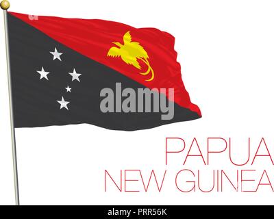 Papua-neuguinea offizielle Flagge, Vector Illustration Stock Vektor