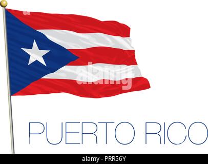Puerto Rico offizielle Flagge, Vector Illustration Stock Vektor