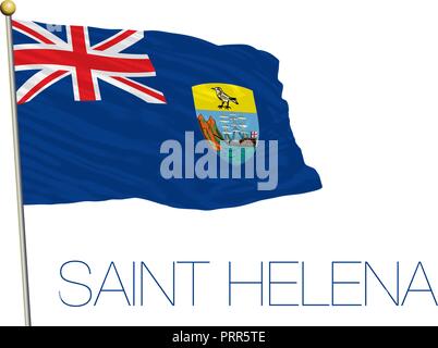 Sankt Helene offizielle Flagge, Vector Illustration Stock Vektor