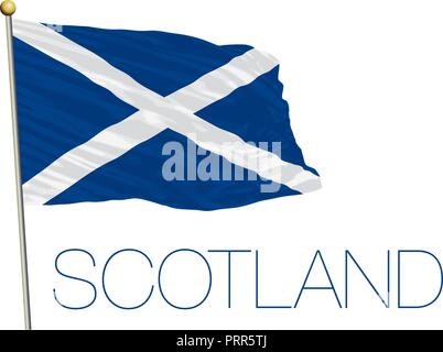 Schottland offizielle Flagge, Vector Illustration Stock Vektor