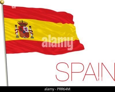 Spanien offizielle Flagge, Vector Illustration Stock Vektor