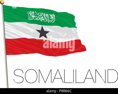 Somaliland offizielle Flagge, Vector Illustration Stock Vektor