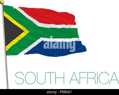 Südafrika offizielle Flagge, Vector Illustration Stock Vektor