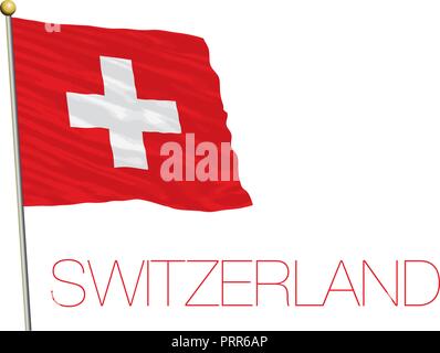 Schweiz offizielle Flagge, Vector Illustration Stock Vektor