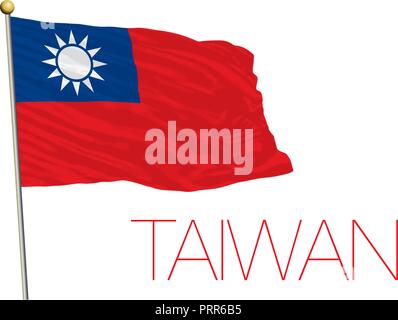 Taiwan offizielle Flagge, Vector Illustration Stock Vektor
