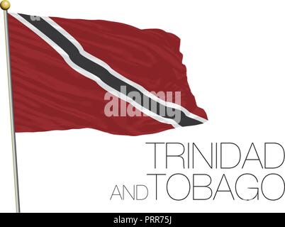 Trinidad und Tobago offizielle Flagge, Vector Illustration Stock Vektor
