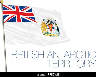 Britisches Territorium in der Antarktis offizielle Flagge, Vector Illustration Stock Vektor