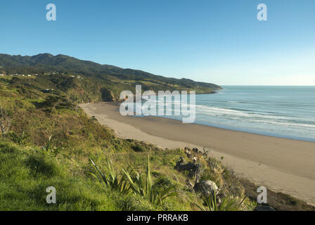 Wunderschöne Strände in Raglan, Waikato, North Island, Neuseeland Stockfoto