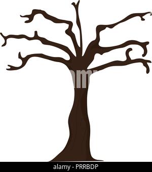 Trockenen Baum isoliert Stock Vektor