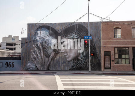 Wandmalerei in Arts District, Los Angeles, Kalifornien, USA Stockfoto