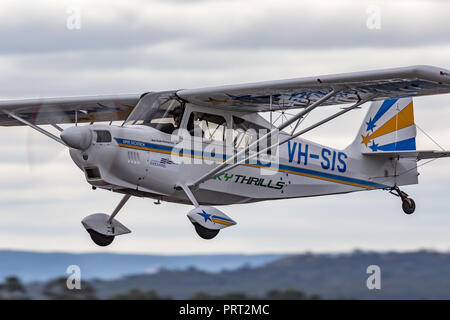 American Champion Super Decathlon 8KCAB-180 single engine aerobatic Flugzeug VH-SIS. Stockfoto