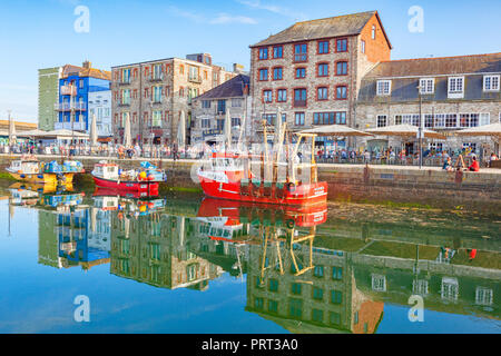 Vom 9. Juni 2018: Plymouth, Devon, UK-Plymouth Barbican und Sutton Pool. Stockfoto