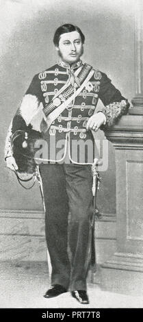 Prinz Albert Edward, Prinz von Wales, zukünftige König Edward VII, in Uniform, wie Oberst des 10 Husaren Stockfoto