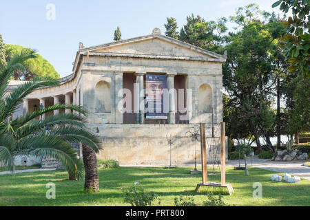 Die Menschen Garten an der Städtischen Galerie von Korfu in Korfu Stadt Stockfoto