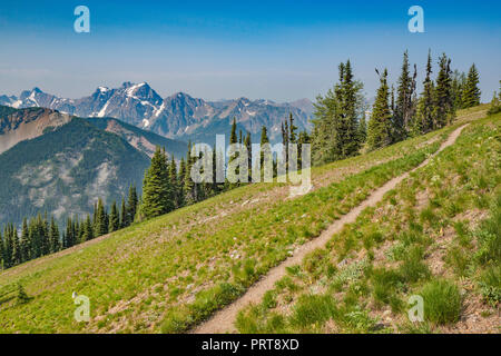 Mount Ballard, Azurit Peak Abstand, in Okanogan, windigen Pass Trail, Teil der Pacific Crest Trail, North Cascades, Washington, USA Stockfoto