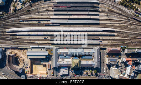 Nürnberg Hauptbahnhof oder Hauptbahnhof Nürnberg Hbf, Nürnberg, Deutschland Stockfoto