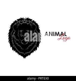 Kopf Lion Symbol Symbol logo Vector Illustration Stock Vektor