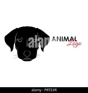 Kopf hund welpe Symbol Symbol logo Vector Illustration Stock Vektor