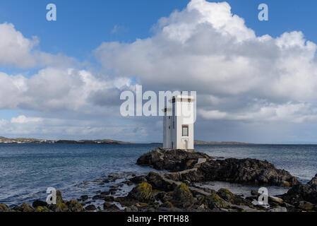 Beförderung Fhada Leuchtturm Port Ellen auf der Insel Islay Schottland Stockfoto