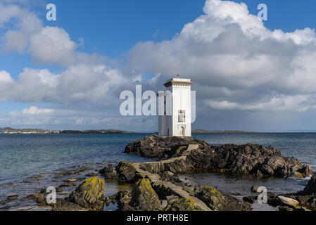 Beförderung Fhada Leuchtturm Port Ellen auf der Insel Islay Schottland Stockfoto