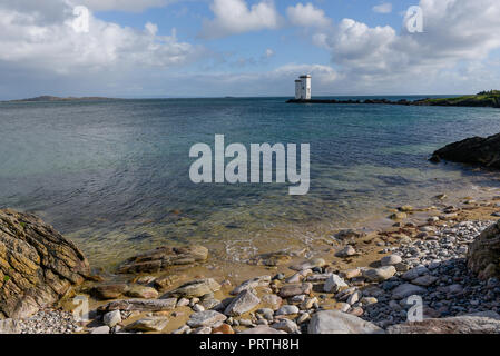 Beförderung Fhada Leuchtturm Port Ellen auf der Insel Islay Schottland Stockfoto