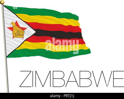 Simbabwe offizielle Flagge, Vector Illustration Stock Vektor