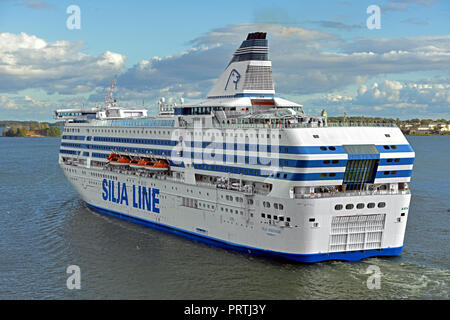 MS Silja Serenade, cruiseferry durch die Estnische Reederei Tallink Gruppe gehört, auf der Route Helsinki, Finnland, Stockholm, Schweden betrieben Stockfoto