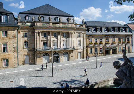 Bayreuth ist eine Stadt, die Historisch gewachsen als Markgräfliche Residenz und ist inzwischen weltberühmt, weil der Richard Wagner Festival. Stockfoto