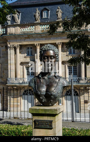 Bayreuth ist eine Stadt, die Historisch gewachsen als Markgräfliche Residenz und ist inzwischen weltberühmt, weil der Richard Wagner Festival. Stockfoto