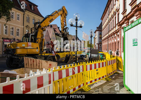 Bayreuth ist eine Stadt, die Historisch gewachsen als Markgräfliche Residenz und ist inzwischen weltberühmt, weil der Richard Wagner Festival. Stockfoto