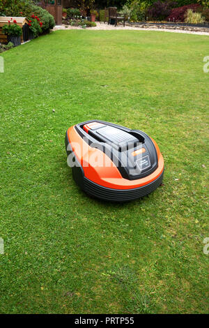 Hi-tech-Roboter vollständig automatische Rasenmäher Stockfoto