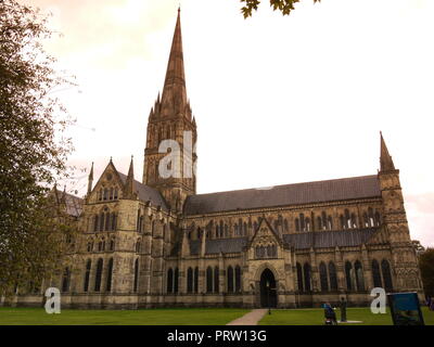 Cathedra Salisbury, Wiltshire, Großbritannien Stockfoto
