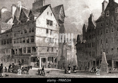 Der Westen Bogen, aus dem Rasen Markt, Edinburgh, Schottland, 19. Jahrhundert, von modernen Athen von Th. H. Hirte Stockfoto