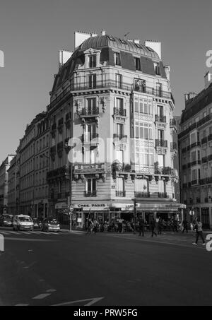 Wandern rund um Paris. Die Schwarz-Weiß-Fotografie Stockfoto