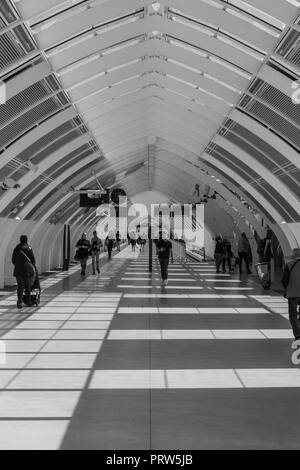 Wandern rund um Paris. Die Schwarz-Weiß-Fotografie Stockfoto