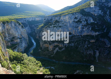 Landschaft der Parc naturel régional du Verdon, Var, 83, Provence, Provence-Alpes-Côte d'Azur, Stockfoto