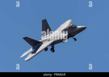 United States Air Force (USAF) Lockheed Martin F-22A Raptor der fünften Generation, Einzel-, Doppel - Motor, Stealth Tactical Fighter Aircraft. Stockfoto