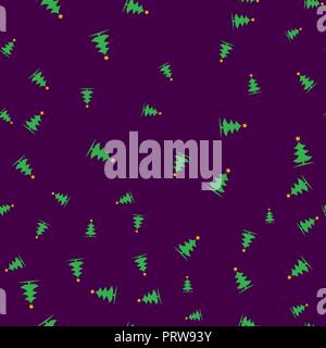 Lebkuchenhaus nahtlose Muster. Purple Background. Vector Illustration Stock Vektor