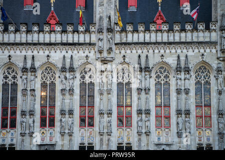 Rathaus von Brügge. Stockfoto