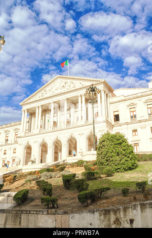 Parlament Gebäude Lissabon Portugal. Ehemalige Sao Bento Palace ist jetzt das Parlament Gebäude von Portugal. Das Büro des Premierministers wird in diesem Gebäude. Stockfoto