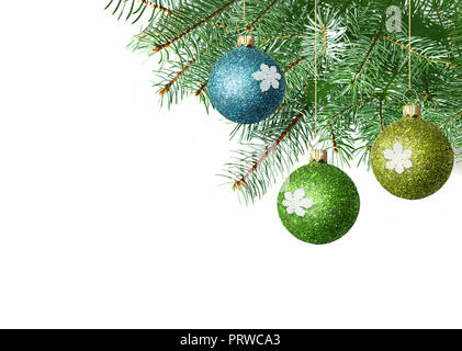Frohe Weihnachten und guten Rutsch ins neue Jahr. Weihnachten Hintergrund. Stockfoto