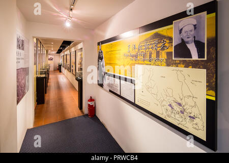 Touring in der Luft bedingte Johor Bahru chinesischen Heritage Museum in Malaysia. Eine Stunde von Singapur. Stockfoto