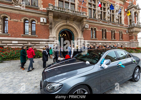 Eine Hochzeit im Rathaus. Dünkirchen, Frankreich Stockfoto