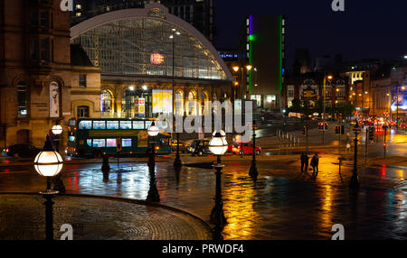 Bahnhof Lime Street, Liverpool, eine der ältesten Stationen in Großbritannien. Bild im September 2018 übernommen. Stockfoto