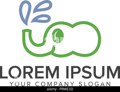 Elephant Logo. Tierische Logo Design Konzept Vorlage Stock Vektor