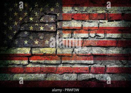 Alten grunge USA-Flagge Stockfoto