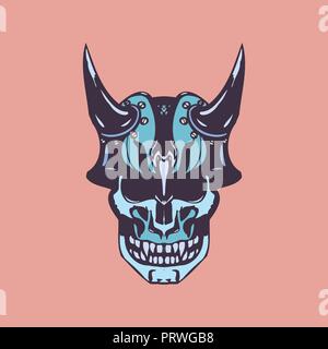 Monster Schädel retro cartoon Vector Illustration Design Stock Vektor