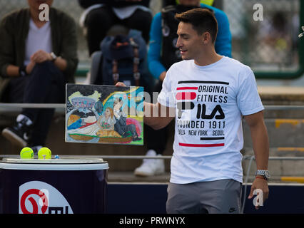 Peking, China. 4. Okt 2018. Oktober 4, 2018 - Michal Hrdlicka an der China Open 2018 WTA Premier Pflichtfeld Tennis Turnier Quelle: AFP 7/ZUMA Draht/Alamy leben Nachrichten Stockfoto